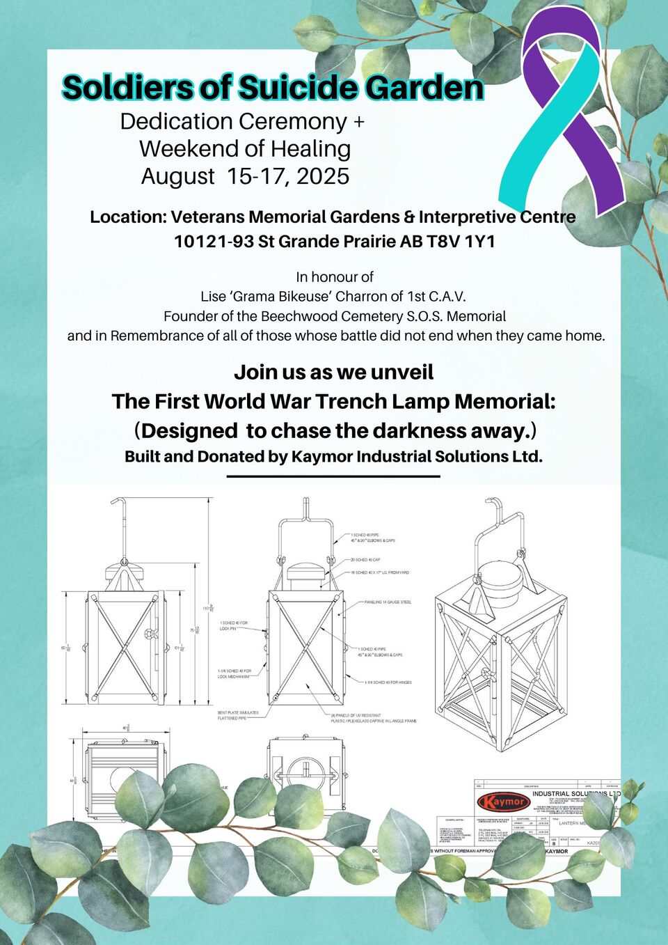 The event information for this very special and sacred weekend.